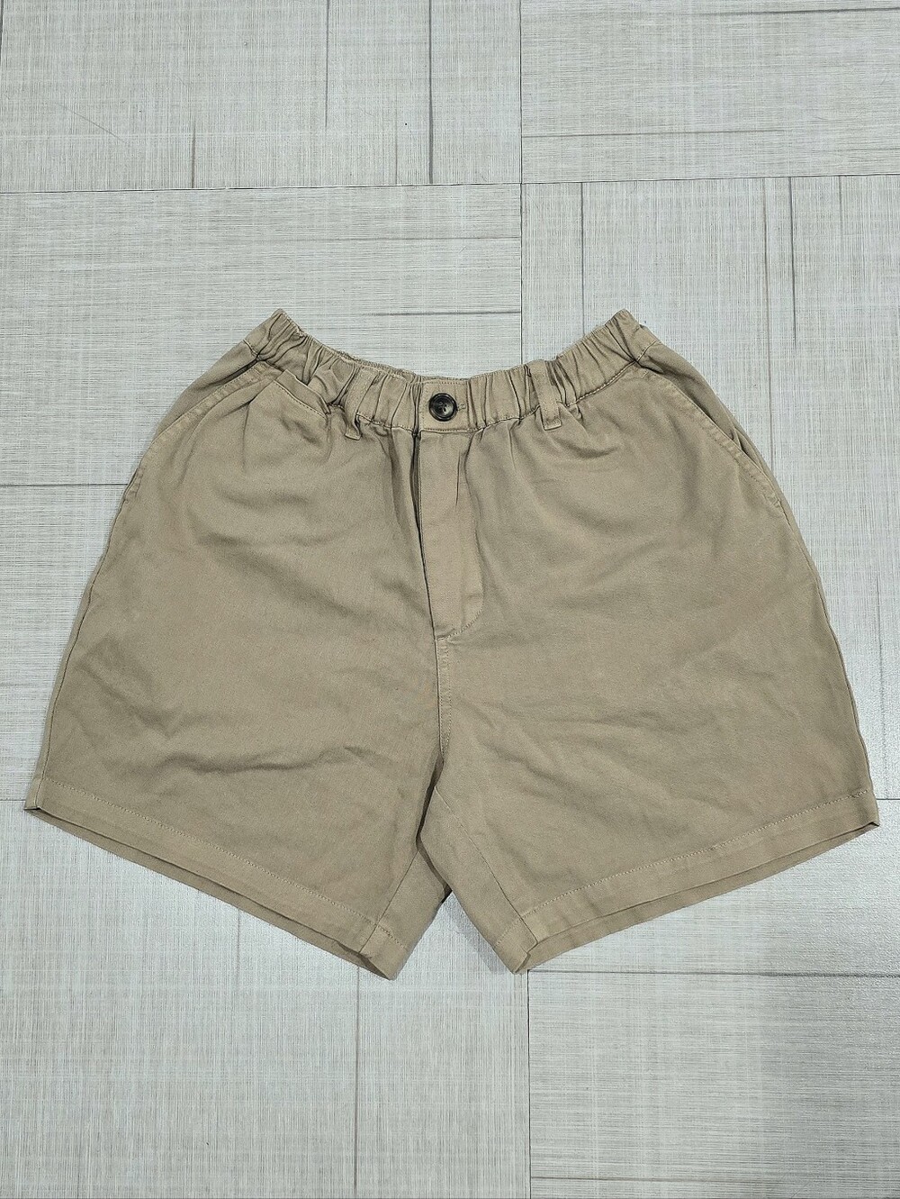 COVE USA Elastic Waist Chino Shorts - Khaki (30 x 5")